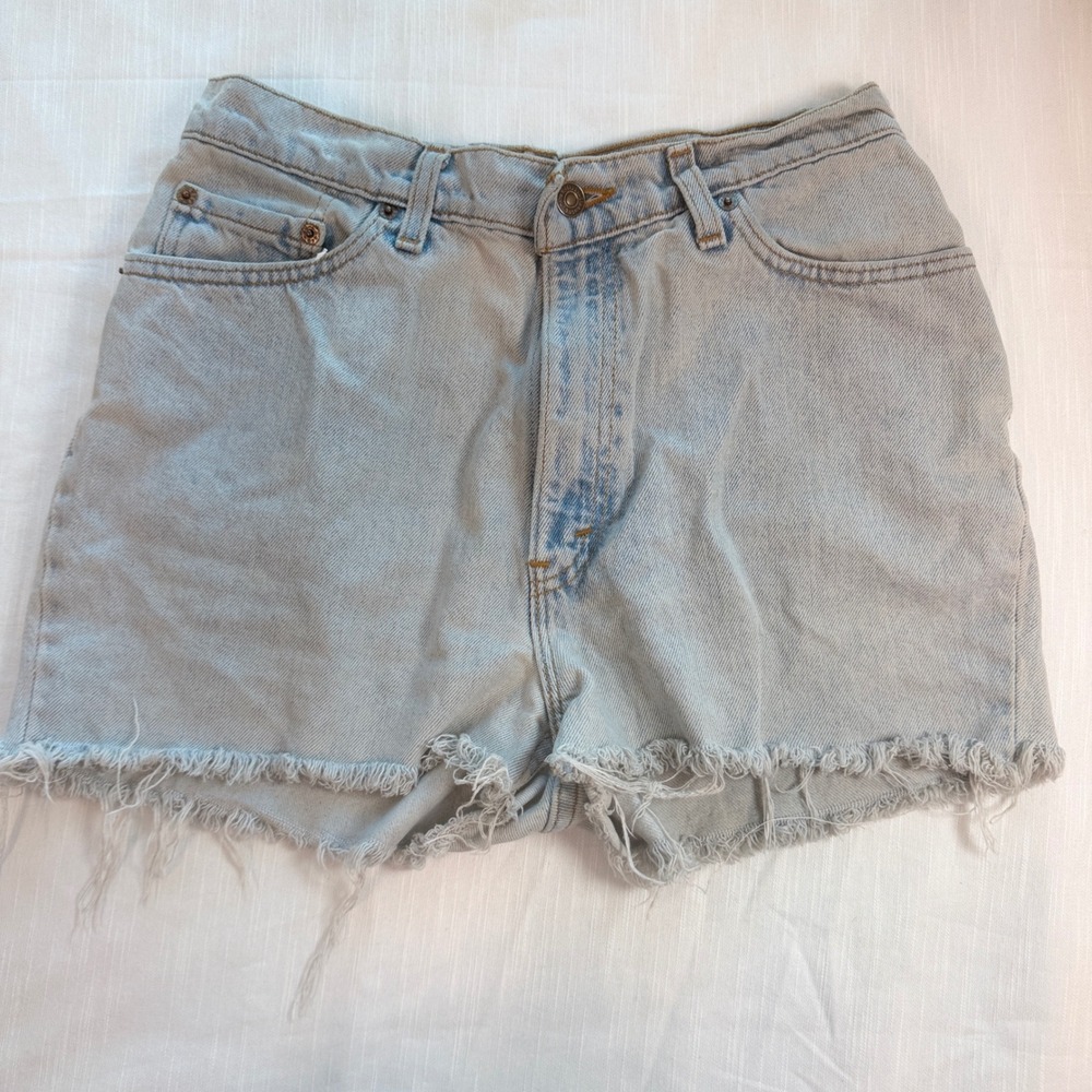 Levi's 512 Cutoff Shorts Women 13 Light Blue Excellent Vintage High Rise Frayed